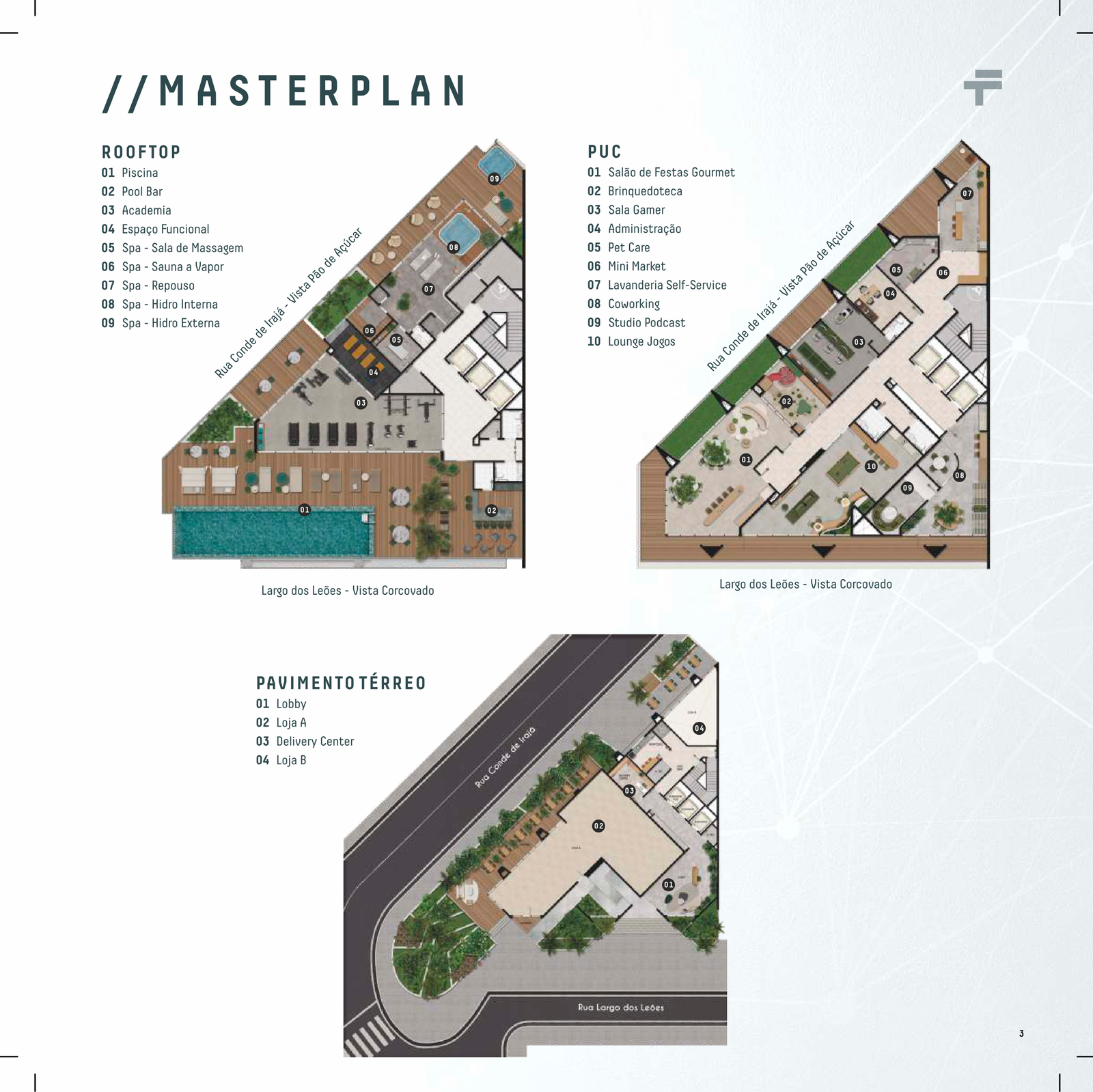 Masterplan First Life Friendly — Rooftop, PUC e Térreo